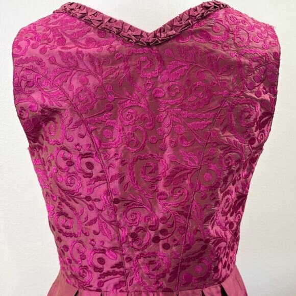 Original Steindl Dress Size M German 100% Silk Dirndl Oktoberfest Milk Maid Pink - Picture 4 of 16